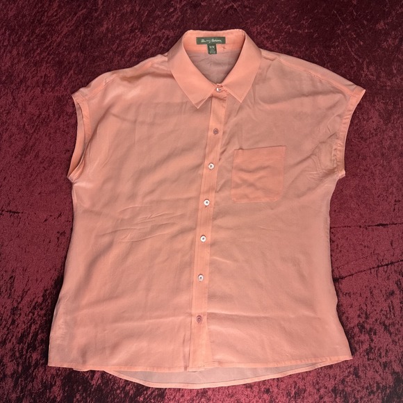 Tommy Bahama Tops - Tommy Bahama Women Pink Medium Sleeveless Button-Down Shirt‎ M Thin